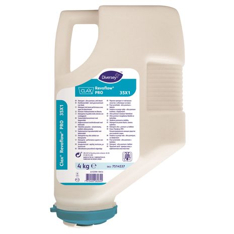 Pralni detergent CLAX Revoflow Pro 35X1, tekoče sredstvo, univerzalni detergent z belilom, 4 kg