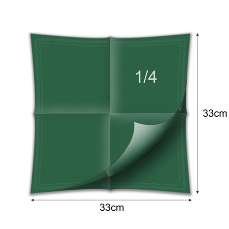 Papirnate serviete so dimenzije 33x33.