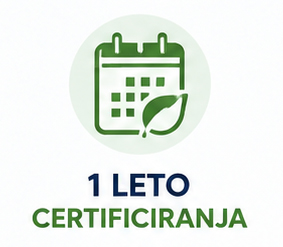 1 leto certificiranja