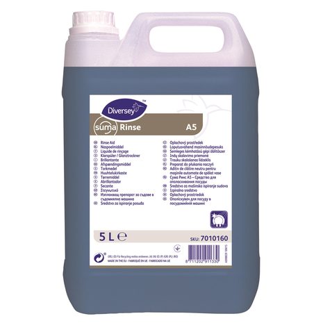 Sredstvo za sijaj Suma Rinse A5, pri strojnem pomivanju posode, nevtralen, 5 L
