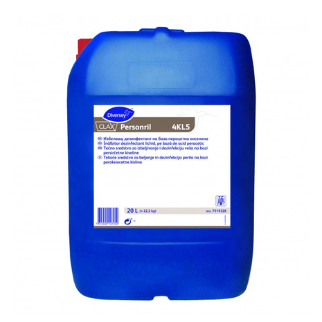 Sredstvo za beljenje in dezinfekcijo CLAX Personril 4KL5, za pranje pri visokih temperaturah, 20 L