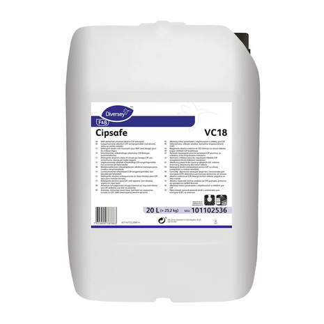 Sredstvo za prehrambeno industrijo Cipsafe VC18, za CIP čiščenje, 20 L