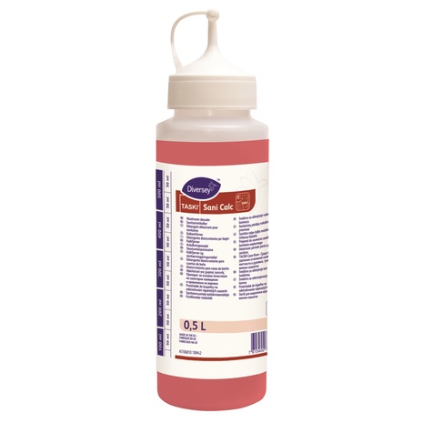PLASTENKA 500 ml, za Quattro Select, z označbo TASKI Sani Calc, rdeča, z dozirno šobo