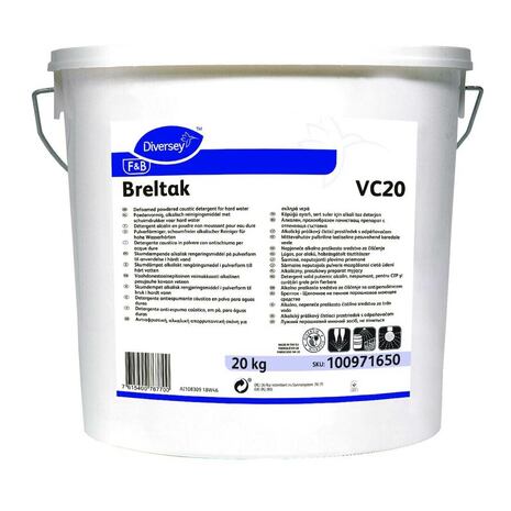 Sredstvo za prehrambeno industrijo Breltak VC20, za čiščenje organskih nečistoč, 20 kg