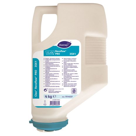 Pralni prašek CLAX Revoflow Pro 35X1, univerzalni detergent z belilom, 4 kg