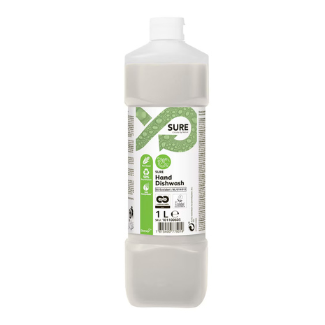 Čistilo za ročno pomivanje posode SURE® Hand Dishwash, na rastlinski osnovi, 1 L