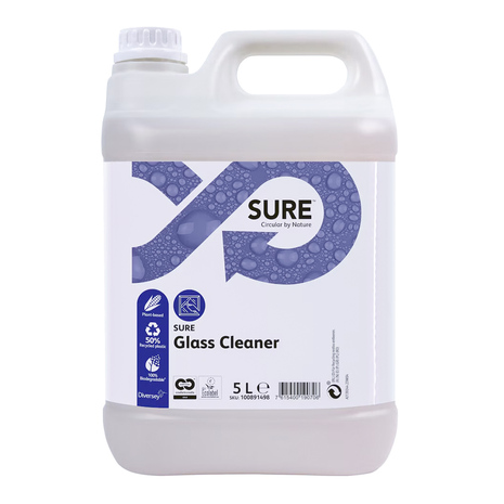 Čistilo za steklo SURE Glass Cleaner, na rastlinski osnovi, 5 L