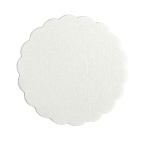 Okrogli PODSTAVKI, fi 14,5 cm, BELI, za pijačo, AIRLAID, 500 kos/pak