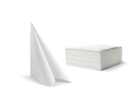 SERVIETE 40 x 40 cm, bele, AIRLAID CHIC, 24 kos/pak
