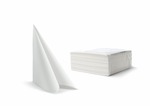 SERVIETE 40 x 40 cm, bele, AIRLAID CHIC, 24 kos/pak