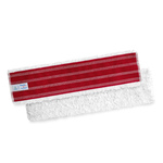 KRPA za tla, na ježka, 40 cm, RAPIDO, bela, z rdečo podlago, mikrovlakna