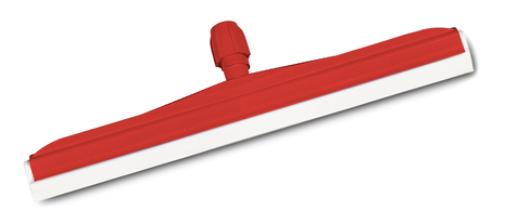 POTISKAČ vode, 45 cm, rdeč, z belo penasto gumo, plastičen