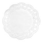 PAPIRNATE ČIPKE, okrogle, fi 36 cm, bele, 6 kos/pak
