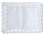 PAPIRNATE ČIPKE, pravokotne, 30 x 40 cm, bele, 100 kos/pak