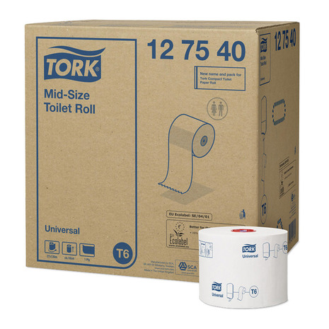 Toaletni papir ROLE COMPACT, 1-slojni, Tork Universal, 27 rol/krt, T6