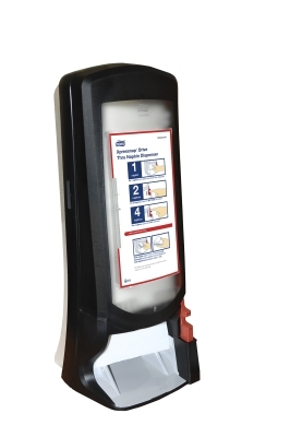 PODAJALNIK Interfold servet Tork Xpressnap Drive Thru, veliki, namizni, z oglasnim oknom, črn, N4