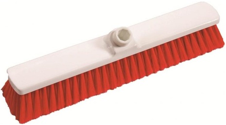 METLA PVC, 40 cm, rdeča, mehka, brez ročaja, luknja postrani
