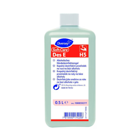 Sredstvo za dezinfekcijo rok Soft Care DES E, gel, 500 ml, H5, Diversey