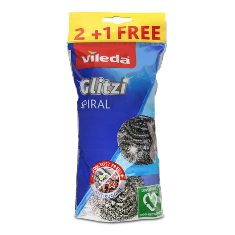 GOBICA žična, spiralna, Vileda Glitzi Inox, 3 kos/pak