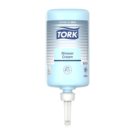 Tekoče milo v kartuši 1 L, Tork Shower Cream, modro, S1