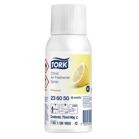 Osvežilec zraka TORK Citrus, vonj citrus, v kartuši za dozer, 75 ml, A1