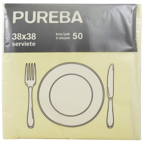 Darilo za Točke zvestobe - SERVIETE 38x38, ŠAMPANJ, 2-slojne, PUREBA, 50 kos/pak