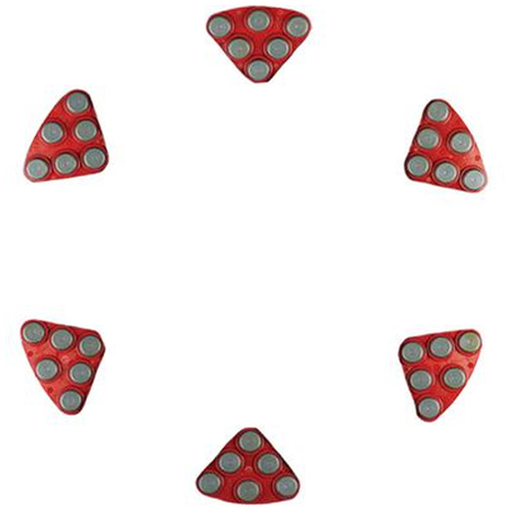 TASKI TWISTER HYBRID, segmenti, rdeči, 6 kos/pak