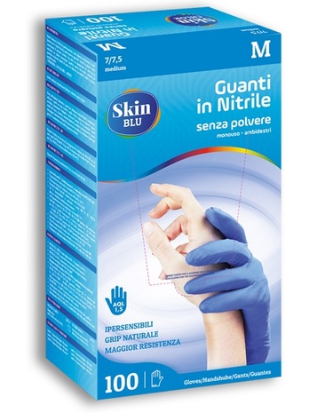 ROKAVICE NITRIL brez pudra XL 100 kos/pak, Skin Blu