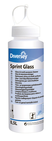 PLASTENKA 500 ml, z označbo TASKI Sprint Glass, z dozirno šobo