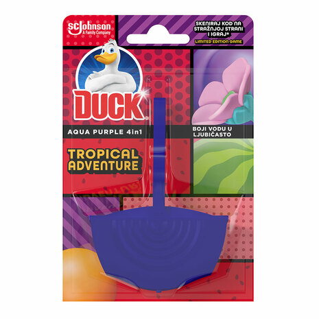 Notranja OBEŠANKA za WC školjke DUCK ActiveClean Dazzling Petals, vonj cvetja