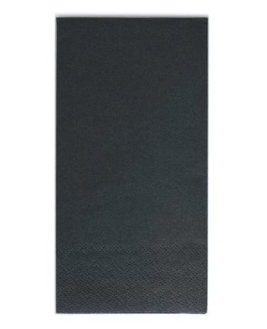 SERVIETE 33 x 33 cm, črne, 2-slojne, 1/8 zložene, 80 kos/pak