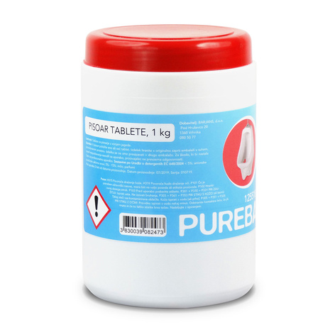 Pisoar tablete PUREBA, jagoda, 1kg