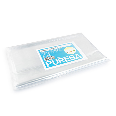 VREČKE za živila, 5 kg, LDPE, prozorne, 50 kos/pak, PUREBA