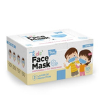 Otroška maska za usta in nos, MODRA, 3-slojna, za enkratno uporabo, 50 kos/pak