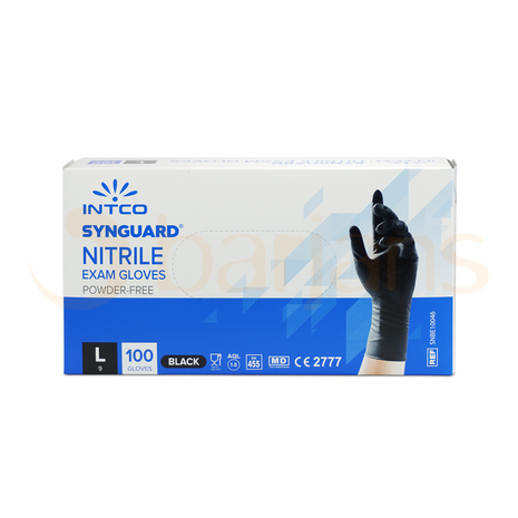 ROKAVICE NITRIL brez pudra L, črne, 100 kos/pak, SYNGUARD