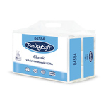 PAPIRNATE BRISAČE V, 2-slojne, bele, 21 x 24 cm, BulkySoft ULTRA, 3000 kos/krt