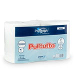INDUSTRIJSKE PAPIRNATE BRISAČE PULITUTTO, 2-slojne, bele, 2 rol/pak