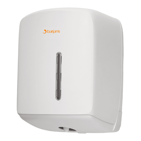 Podajalnik papirnatih brisač CENTRAL Timeless, bel, Barjans