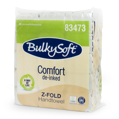 PAPIRNATE BRISAČE Z, 2-slojne, bele, 21,5 x 24 cm, BulkySoft, 3000 kos/krt