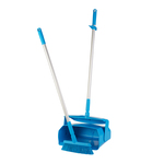 KOMPLET smetišnica in metla, plastičen, moder, 35 cm, HACCP, Vikan