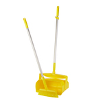 KOMPLET smetišnica in metla, plastičen, rumen, 35 cm, HACCP, Vikan