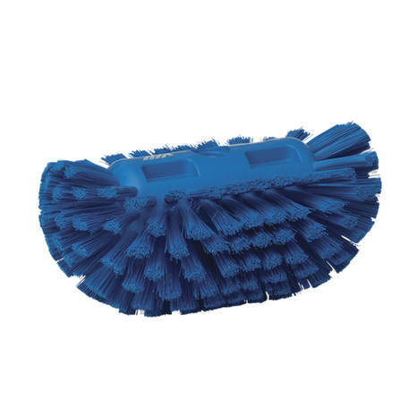 Krtača za čiščenje rezervoarjev in sodov, 205 mm, modra, srednje trda, HACCP