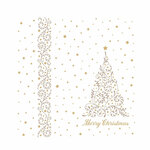 SERVIETE 38 x 38 cm, božične, Special Tree Gold, 2-slojne, 40 kos/pak