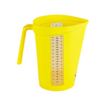 Merilni vrč z izlivom in vtisnjeno merilno skalo, rumen, HACCP, 2L