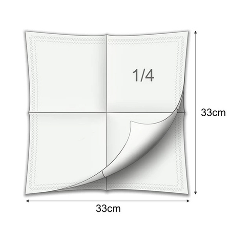 Bele serviete dimenzije 33x33. 