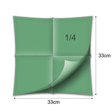 Dvoslojni prtički so dimenzije 33x33. 