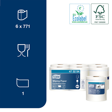 Papirnate brisače 473254 TORK imajo Ecolabel in FSC cetrifikat.