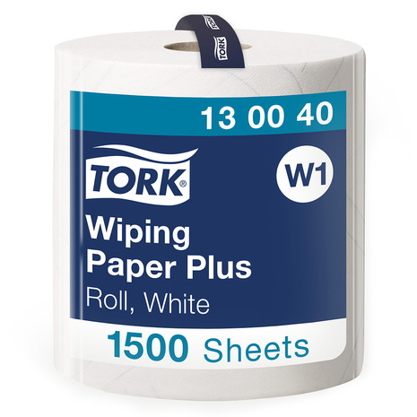 Papirnate brisače za industrijo so v pakiranju po 1 rola, na kateri je 1500 lističev.