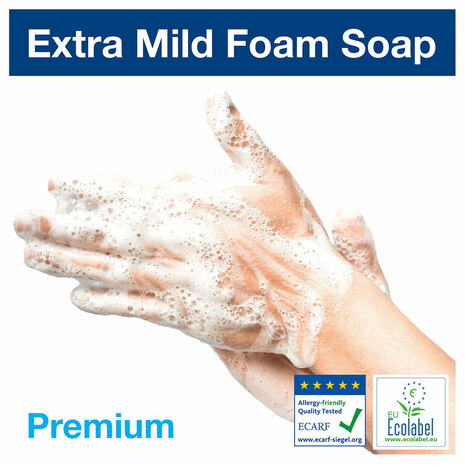 Blago milo 520701 ima Ecolabel in ECARF certifikat. Dermatološko testirana formula je primerna za občutljivo kožo.