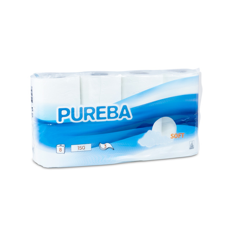 Toaletni papir rolice, 3-slojne, Pureba Soft.